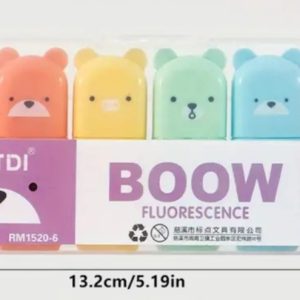 6 Mini Fluorescent Highlighters
